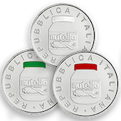 foto Italia 2021 - 5 euro Argento Nutella Trittico