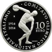 foto Italia 2014 - 10 euro Argento CONI FS