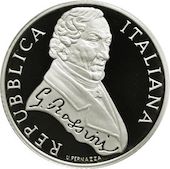 foto Italia 2014 - 10 euro Argento Gioacchino Rossini FS