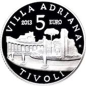 foto Italia 2013 - 5 euro Argento villa Adriana, Tivoli FS