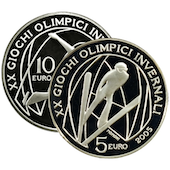 foto Italia 2005 - 5 e 10 euro Argento Olimpiadi Invernali Torino 2006 FS n°3