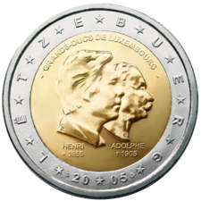 foto 2005 Lussemburgo - 2 Euro Granduchi Henry e Adolfo