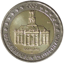 foto 2009 Germania - 2 Euro Saarland (zecca casuale)