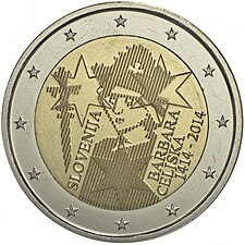foto 2014 Slovenia - 2 Euro 600º anniversario incoronazione Barbara di Cilli