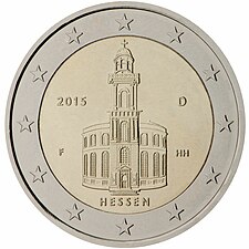 foto 2015 Germania - 2 Euro Hessen San Paolo (zecca F)