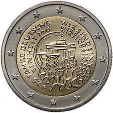 foto 2015 Germania - 2 Euro 25° Anniversario riunificazione (zecca casuale)