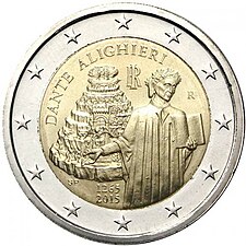 foto 2015 Italia - 2 Euro 50° Anniversario della nascita di Dante Alighieri