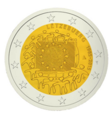 foto 2015 Lussemburgo - 2 Euro 30 anni della bandiera dell’UE
