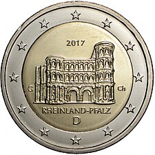 foto 2017 Germania- 2 Euro Porta Nigra a Treveri (zecca G)