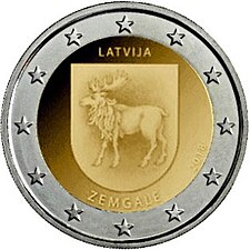 foto 2018 Lettonia - 2 Euro Semgallia (4ª moneta della serie dedicata alle Regioni della Lettonia)