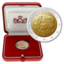 foto 2021 Monaco - 2 Euro 10° anniversario del matrimonio di Alberto II e Charlene (in cofanetto)