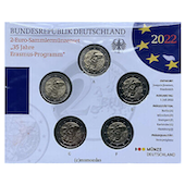 foto 2022 Germania - 2 euro Erasmus (blister 5 zecche)