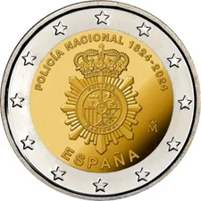 foto 2024 Spagna - 2 Euro 200º anniversario della Polizia nazionale