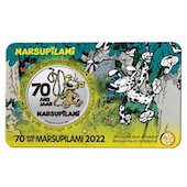 foto Belgio 2022 - 5 Euro 70° anniversario Marsupilami Colorato