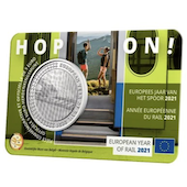 foto Belgio 2021 - 5 Euro anno europeo dell ferrovie