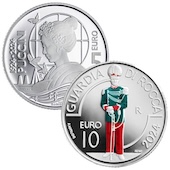 foto San Marino 2024 - 10 euro Guardia di rocca + 5 euro Giacomo Puccini