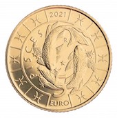 foto San Marino 2021 - 5 euro segni dello zodiaco: Pesci