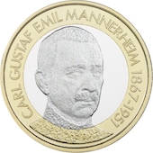 foto Finlandia 2017 - 5 euro Presidenti: Carl Gustaf Emil Mannerheim (1876-1957)