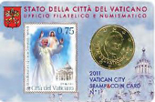 foto Vaticano 2011 - 50 cent. Stamp & Coin Card n.1