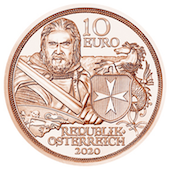foto Austria 2020 - 10 euro Rame Cavalieri medievali (4° tipo)