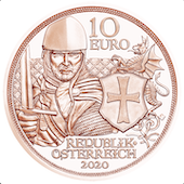 foto Austria 2020 - 10 euro Rame Cavalieri medievali (3° tipo)
