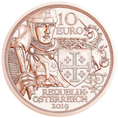 foto Austria 2019 - 10 euro Rame Cavalieri medievali (2° tipo)