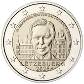 foto 2025 Lussemburgo - 2 euro 25º anniversario dell'ascesa al trono del granduca Enrico
