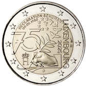 foto 2025 Lussemburgo - 2 euro 75º anniversario della Dichiarazione Schuman