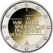 foto 2025 Germania - 2 euro 35º anniversario della Riunificazione tedesca (zecca J)