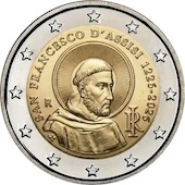 foto Italia 2026 - 2 Euro 800º anniversario della scomparsa di San Francesco d'Assisi