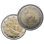 foto Malta 2026 - 2 euro La Valletta + Cane dei Faraoni