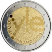 foto Finlandia 2026 - 2 euro 100º anniversario dalla fondazione della radio televisione pubblica Yleisradio