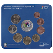 foto Italia 2024 - Divisionale 9 monete (con 5 euro 25° Federazione Italiana Malattie Rare)