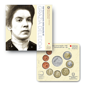 foto Italia 2021 - Divisionale Serie 9 monete 150° anniversario della nascita di Grazia Deledda