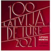 foto Lettonia 2021 - Divisionale con 2 euro riconoscimento de iure